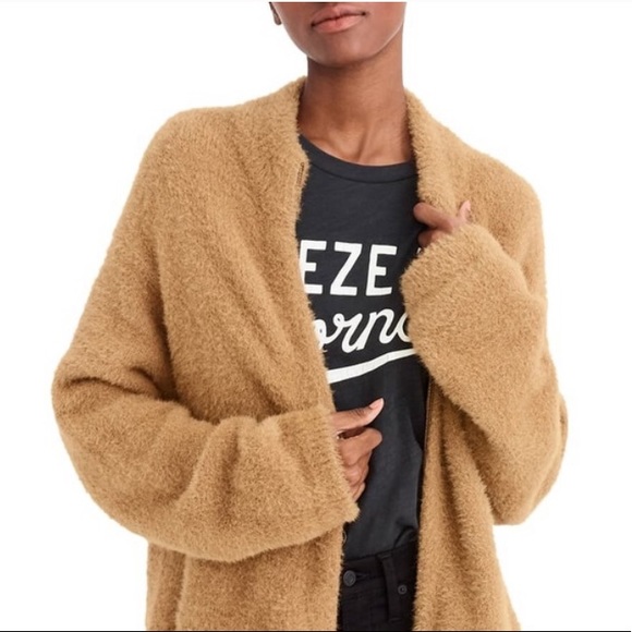 point sur fuzzy cardigan jacket